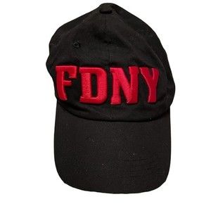 FDNY black red adjustable baseball cap hat